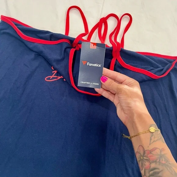 Cleveland Indians Fanatics Women's Plus Size Scoop Neck Navy Tank Top XXL NWT - Picture 5 of 7